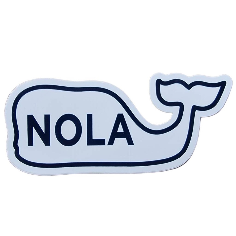 🆕 NWT Vineyard Vines NOLA Whale Sticker | White and Black